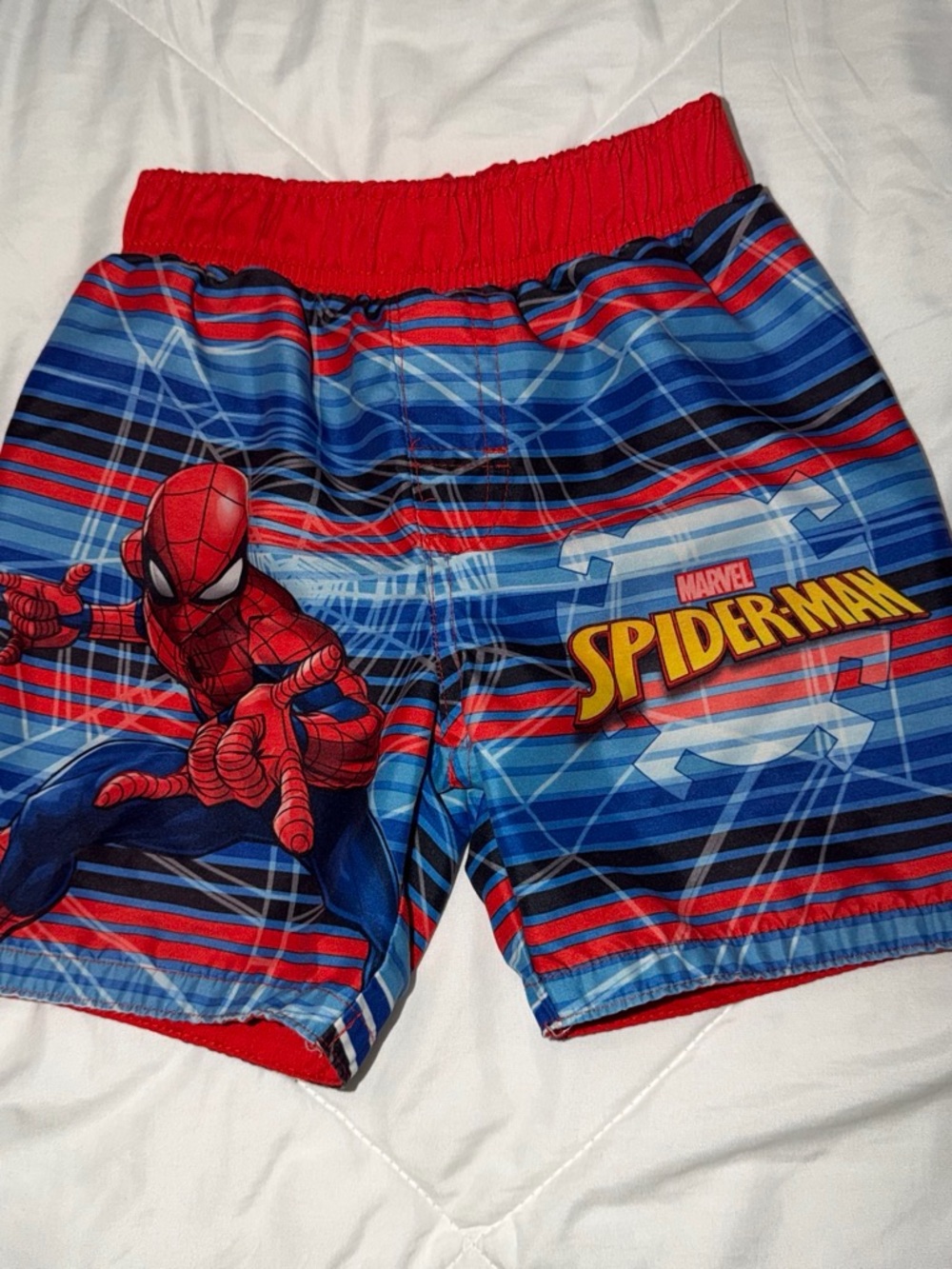 Marvel Spider-Man Red & Blue Boys' Swim Trunks